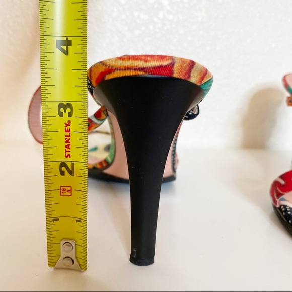 ESCADA- Colorful Strappy Heels Size 39/ US 9 - Picture 6 of 9